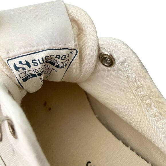 Superga X Alexa Chung 2294 Cothook Lace Up White Sneakers in Size US 4.5 - Picture 11 of 13